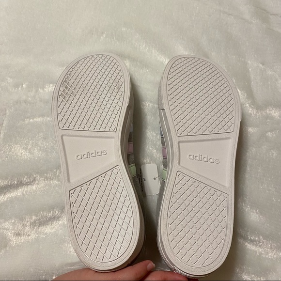 Adidas Daily 2.0 Pastel Gray/Pink/Blue Sneakers - Picture 5 of 8